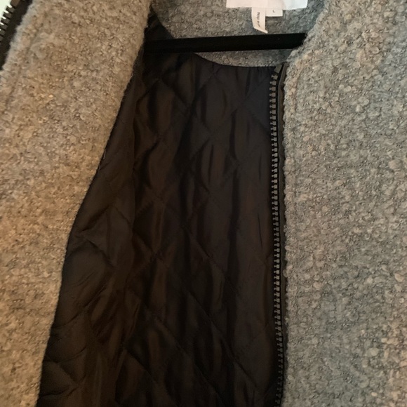 BCBGeneration Wool Coat w/faux leather sleeves - Picture 5 of 7